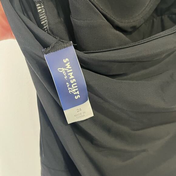 Swimsuits For All Fringe Ruffle Swim Dress bandeau removable straps 24 - Picture 7 of 7